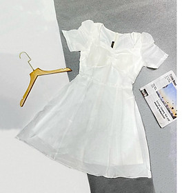 Đầm Xòe Công Chúa Tay Phồng Nhiều Màu