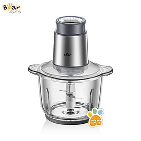 Mua  Hàng Chính Hãng Máy xay đa năng Bear 2L QSJ-B03Y7 màu xám. công suất 300W  dung tích 2L bằng Inox 304  cối thủy tinh borosilicate  vỏ ABS có khả năng chịu nhiệt cao  vận hành êm ái  giảm tiếng ồn.