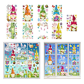 9 Pieces Easter Window Stickers Decorations DIY Easter Decor for Home