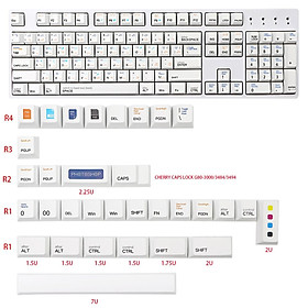 PBT 136 Keys Keycaps Cover for 64 72 87 Gaming Mechanical Keyboard Premium