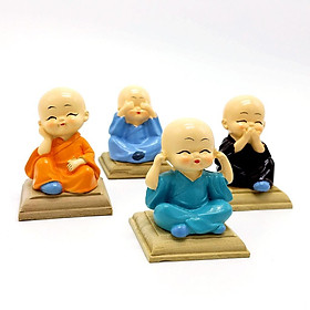Mua Bộ Tượng 4 Chú Tiểu trang trí với 4 màu ngộ nghĩnh (1 tượng ngẫu nhiên)