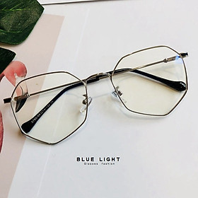 Kính Giả Cận, Gọng Kính Cận Nam Nữ Mắt Đa Giác Gọng Bạc Hàn Quốc - BLUE LIGHT SHOP