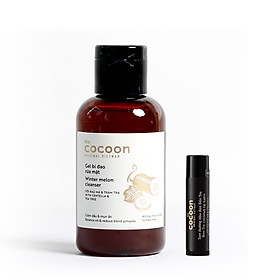 Combo toner bí đao rửa mặt cocoon 140ml + Son dưỡng môi dầu dừa bến tre the cocoon 5g