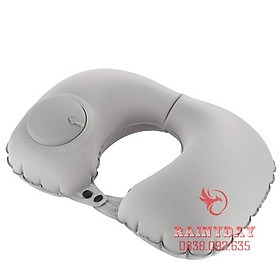 Mua gối hơi kê tựa cổ chữ u tự bơm hơi du lịch để ngủ văn phòng đi xe hơi ô tô máy bay bằng vải gấp gọn