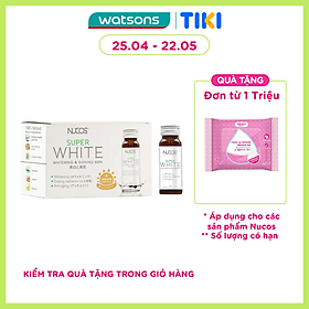 Thực Phẩm Bảo Vệ Sức Khỏe Nucos Super White Whitening & Shining Skin Giúp Sáng Da 50ml x 10 Chai