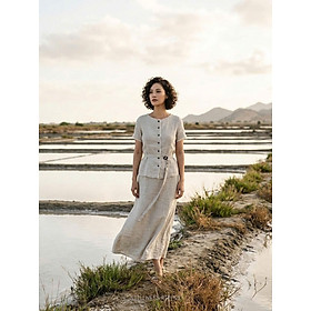 Áo Linen Rút Chỉ Lanh TOP220 thời trang thiết kế Hity