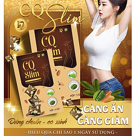 Combo 3 hộp bánh giảm cân CQ slim D7, giảm từ 2 đến 5 cân sau khi dùng 1 hộp - Hộp quà tặng giảm cân ( hộp 5 bánh )