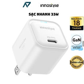 Mua Sạc Nhanh cho Iphone/ Smartphone/ Ipad INNOSTYLE MINICUBE GAN II PD/PPS 33W IC33PD_ Hàng chính hãng