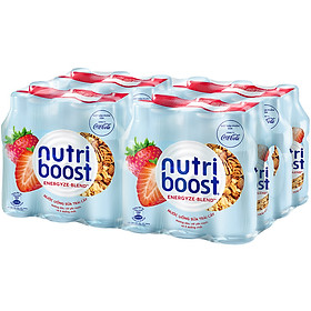 Lốc 24 Chai Sữa Nutriboost Thế Hệ Mới Hương Dâu (297ml / Chai)