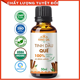 Tinh dầu Quế 50ml nguyên chất từ thiên nhiên, thơm phòng, đuổi muỗi, xông phòng, khử mùi, giải cảm - KingOil