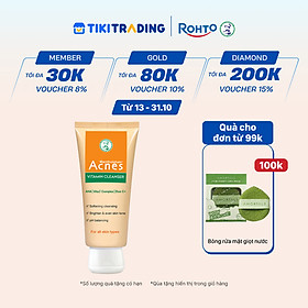 Sữa rửa mặt vitamin làm sáng da, mờ sẹo thâm dạng kem Acnes Vitamin Cleanser 100g