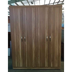 Tủ đựng quần áo bằng gỗ MDF 4 cánh màu nâu 106