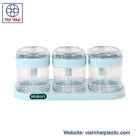 Bộ 3 lọ đựng gia vị HOKORI - thương hiệu Việt Nhật