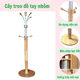 Mua Cây treo tay nhôm-cây treo đồ tiện dụng-giá treo đồ bằng gỗ cao su thiên nhiên an toàn cứng cáp