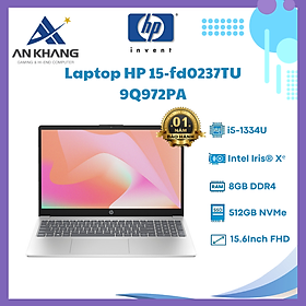 Laptop HP 15 fd0237TU 9Q972PA (Core i5 1334U/ 8GB/ 512GB SSD/ Intel Iris Xe Graphics/ 15.6inch Full HD/ Windows 11 Home/ Bạc) - Hàng Chính Hãng - Bảo Hành 12 Tháng