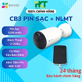 Camera Wifi Ezviz CB3 sạc pin, đàm thoại 2 chiều, kèm pin năng lượng mặt trời - Hàng chính hãng