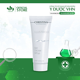 Kem Làm Sáng Da Ban Ngày Có Chỉ Số Chống Nắng - Illustrious Day Cream SPF 50 - CHRISTINA Hỗ Trợ Bảo Vệ Da Khỏi Tia UV, Cấp Ẩm Cho Da - Tuýp 50ml