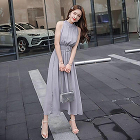 Đầm maxi xám kèm nịt - dt1311-150