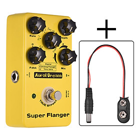 Super Flanger Guitar Effect Pedal 3 Flanger Modes Aluminum Alloy Shell True Bypass