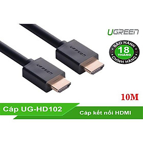 Cáp Tín Hiệu HDMI 10m Ugreen 10110 Hỗ Trợ 2k * 4K Chính Hãng