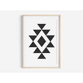 Tranh treo tường | Tranh nghệ thuật trừu tượng -Aztec Print,boho Print, Abstract Wall Art 002