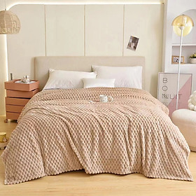 Mua Chăn lông tuyết amari  LIDACO chăn văn phòng dập ô vuông nổi size 2mx2m3
