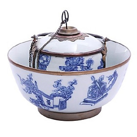 Mua bát điếu Bát Tràng xanh bọc đồng cuốn thư