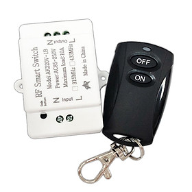 1 Channel RF Relay Wireless Remote Control Switch, 433Mhz Transmitter with Receiver, AC85-250V for Smart Home Applicance