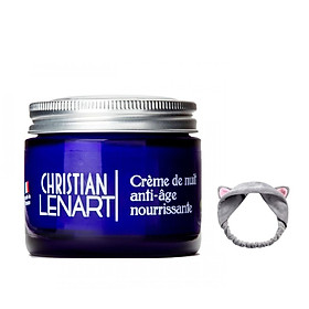 Kem Dưỡng Da Chống Lão Hóa Ban Đêm Christian Lenart Crème De Nuit Anti-Âge Nourrissante 60ml (Dưỡng ẩm, tái tạo và chống nhăn) + Tặng Kèm 1 Băng Đô Tai Mèo Xinh Xắn ( màu ngẫu nhiên)