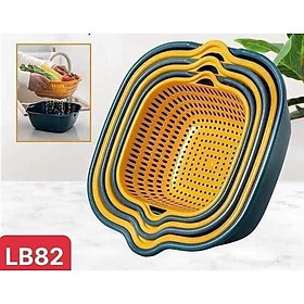 Mua Bộ Rổ Nhựa Vuông kèm 6 món chất liệu nhựa cứng hàng mới về