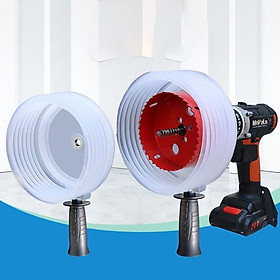Mua Dụng cụ hứng bụi khoan khoét cỡ lớn 125 và 160mm chuyên dụng khi khoan khoét thạch cao gỗ  tường...chắn bụi tốt tiện lợi