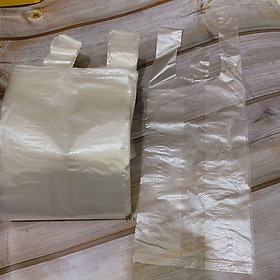 Mua 500g túi nylon hai quai trong suốt  túi xốp đựng trà tắc  cà phê  nước mía tiện lợi - E Green Dùng 1 Lần
