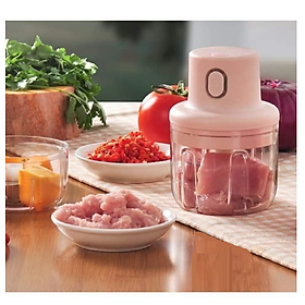 Mua Máy Xay tỏi ớt Sạc Pin đa năng  Dụng cụ xay thịt cầm tay cao cấp 250ml  Máynghiền củ quả nhỏ gọn  tiện dụng -XayToi-Pin