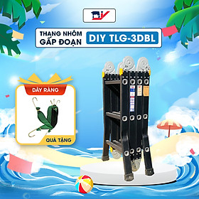 Mua Thang nhôm gấp 4 đoạn DIY TLG-3D BL màu đen  chiều cao chữ A 1.8m  chữ I 3.7m