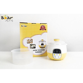 Nồi Nấu Chậm 2,5L Bear Đa Năng Nấu Cháo, Chưng Yến SUBE003 - Hàng Chính Hãng