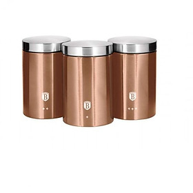 Mua Bộ 3 hộp đựng Berlinger Haus BH/6720 - vàng hồng trơn Hàng chính hãng