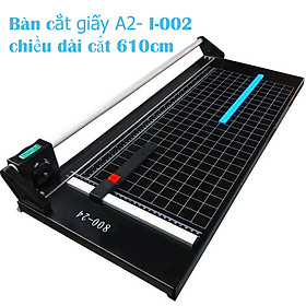 Bàn cắt giấy tranh ảnh ,bìa carton bản thiết kế khổ lớn A2, chiều dài cắt dài 61CM I-002 , thân máy bằng hợp kim nhôm