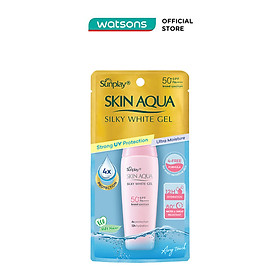 Gel Chống Nắng Dưỡng Da Trắng Mượt Sunplay Skin Aqua Silky White Gel SPF50 30g