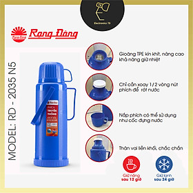Phích giữ nhiệt, bình thủy 2.0l rạng đông - 2035 n5
