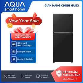 [DAILY] Tủ lạnh AQUA 130L ngăn đá trên AQR-T160FA(BS) - Freeship toàn quốc - Hàng chính hãng