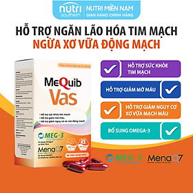 MEQUIB VAS Hỗ Trợ Ngăn Lão Hóa Tim Mạch, Ngừa Xơ Vữa Động Mạch (60 viên)