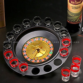 Đồ chơi ăn nhậu Drinking Roulette vòng quay uống rượu bia 16 ly Drinking Game