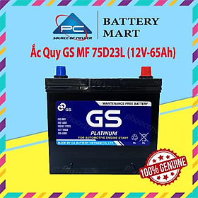 Bình Ắc Quy 12V-65Ah, Ắc Quy Ô Tô GS MF 75D23L/R