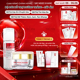 Bộ đôi cấp ẩm, dưỡng trắng da Sắc Ngọc Khang: Serum C dưỡng trắng 30ml + Kem dưỡng da ban đêm 30g