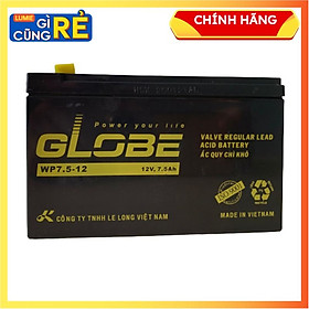 BÌNH ẮC QUY KÍN KHÍ GLOBE WP7.5-12 - 12V 7.5AH