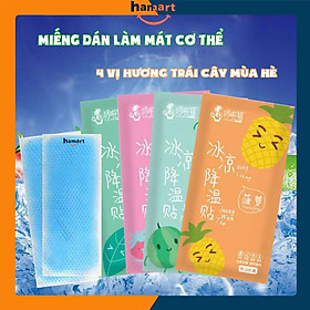 COMBO 4 Gói 8 Miếng Dán Làm Mát Cơ Thể Hạ Sốt Duolamao 4 Vị Hương Thơm Trái Cây Giải Nhiệt Mùa Hè