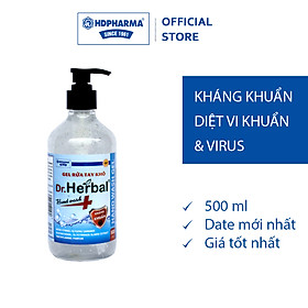 Gel Rửa Tay Khô Dr.Herbal - HDPHARMA - Kháng Khuẩn Mạnh (500 ml) 