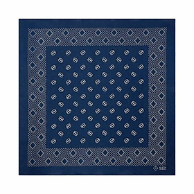 Khăn bandana cotton size 55x55cm màu xanh hải quân - Maben