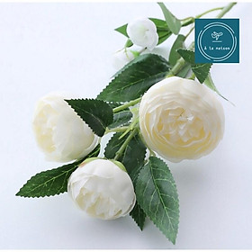 Mua Cành hoa trà cao 58cm sang trọng dùng trong thiết kế trang trí nhà cửa  hoa lụa cao cấp  hoa cưới hoa cô dâu