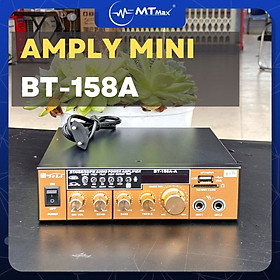 Amply Mini BT 158A -  Hệ Thống Tản Nhiệt Thông Minh, Hỗ Trợ Bluetooth 5.0, Đa Chức Năng, Điều Chỉnh Echo Treble Bass 